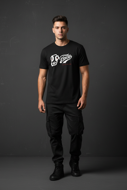 13thHr Black T-Shirt Enhanced